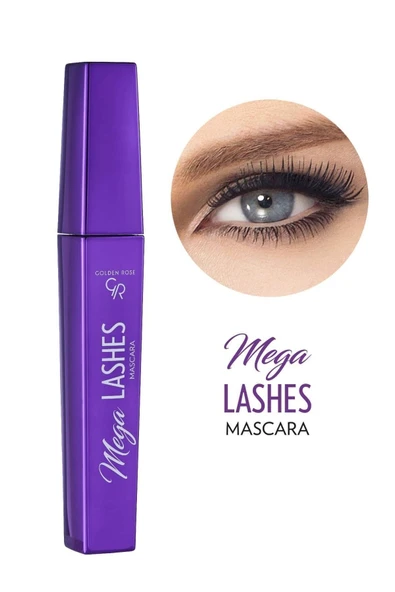 GOLDEN ROSE Mega Lashes Mascara - Black - Hacim Veren Maskara - 5