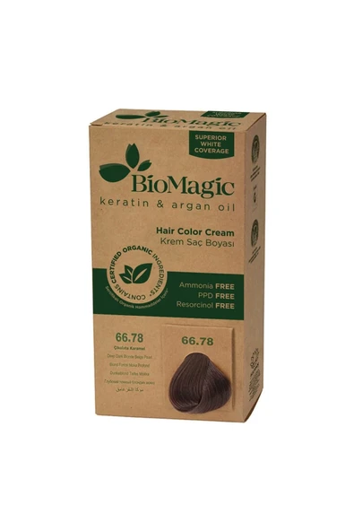 BIOMAGIC Saç Boyası Çikolata Karamel No: 66.78