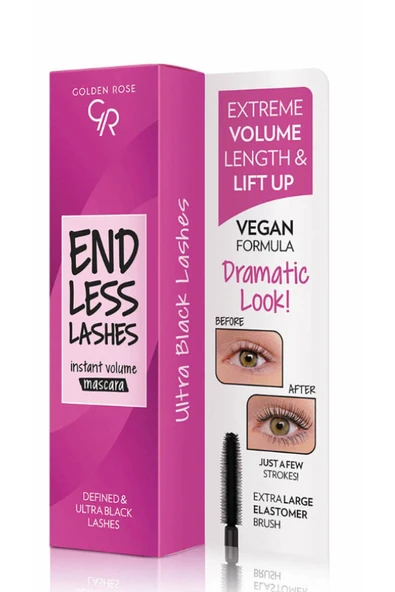 GOLDEN ROSE Kirpiklere Yoğun Hacim Veren Maskara M-end-002 - Resim 2
