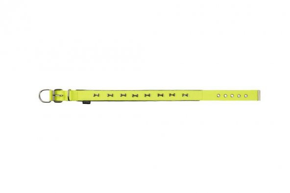 Actirex Neon Yumuşak Doku Kemik Desenli Köpek Boyun Tasma Yellow Medium 57cm En 3cm - 3