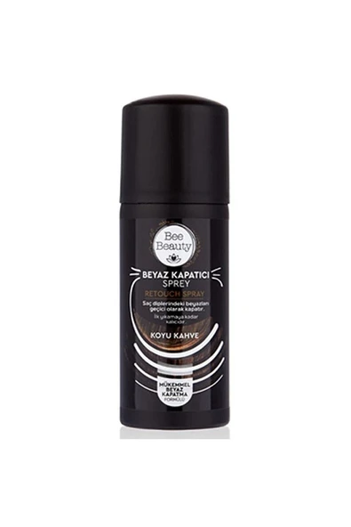 BEE BEAUTY Beyaz Kapatıcı Sprey Koyu Kahve 75 Ml