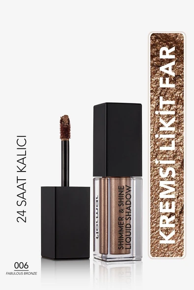 FLORMAR Göz Farı Shimmer & Shine Liquid Shadow 006 Fabulous Bronze
