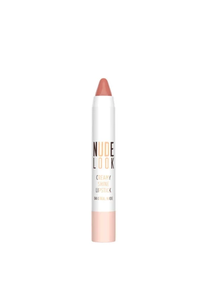 GOLDEN ROSE Nude Look Creamy Shine Lipstick No: 04 Coral Nude ürün görseli