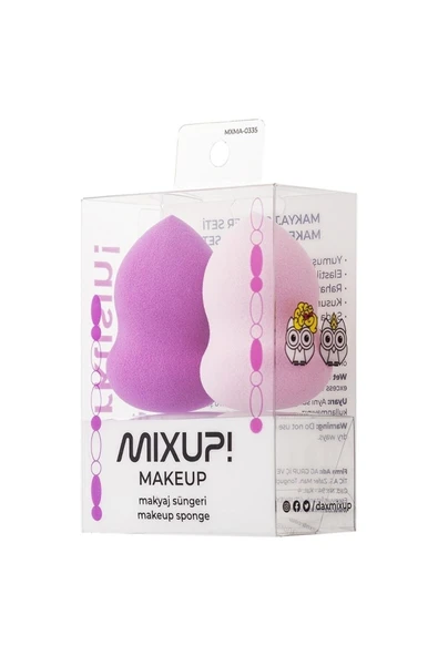 MİXUP Lila Pembe Makyaj Süngeri 2'li Set - 3