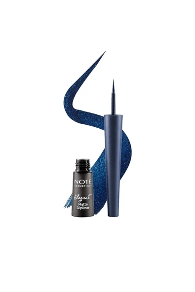 NOTE Elegant Matte Dipliner Waterproof Suya Dayanıklı - 03 Navy Blue - Mavi - 4