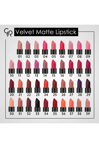 GOLDEN ROSE Velvet Matte Lipstick No: 16 - 2