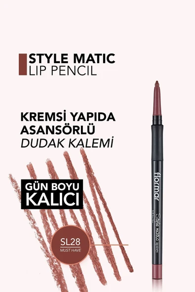 FLORMAR Dudak Kalemi - Stylematic Lipliner Sl28 Must Have 47000044-sl28 - 4