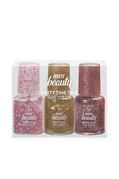 GOLDEN ROSE 3 Farklı Renkten Oluşan Glitter Oje Mpn-mıx