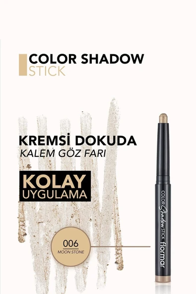 FLORMAR Suya Dayanıklı Işıltılı Kalem Far -color Shadow Stick - 006 Moonstone-8682536039468 - 5
