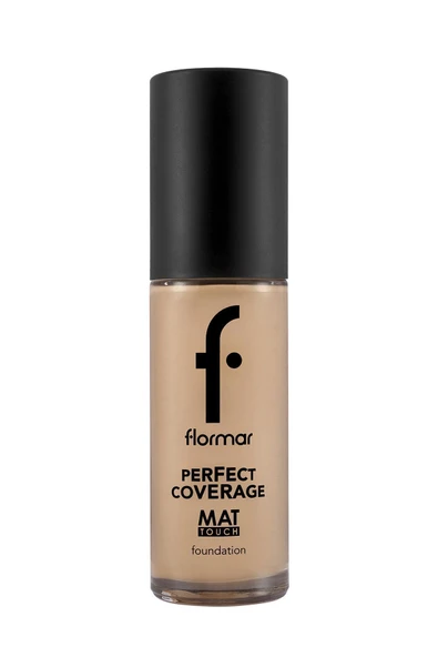 FLORMAR Mat Birişli E Vitamini İçeren Fondöten  - Mat Touch Foundation - 301 Soft Beige - 8682536057561 - 2