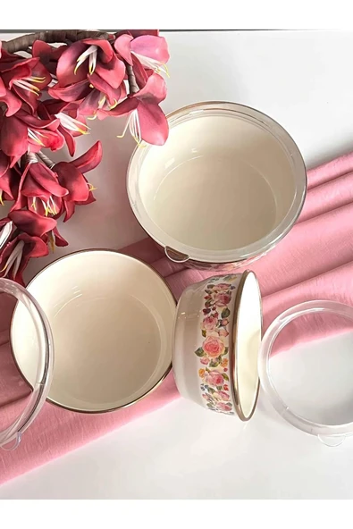 Miss Betty Emaye 3lü Saklama Kabı Rose Deluxe MİSS-16895-24 - 4