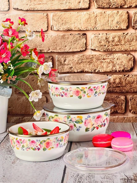 Miss Betty Emaye 3lü Saklama Kabı Rose Deluxe MİSS-16895-24