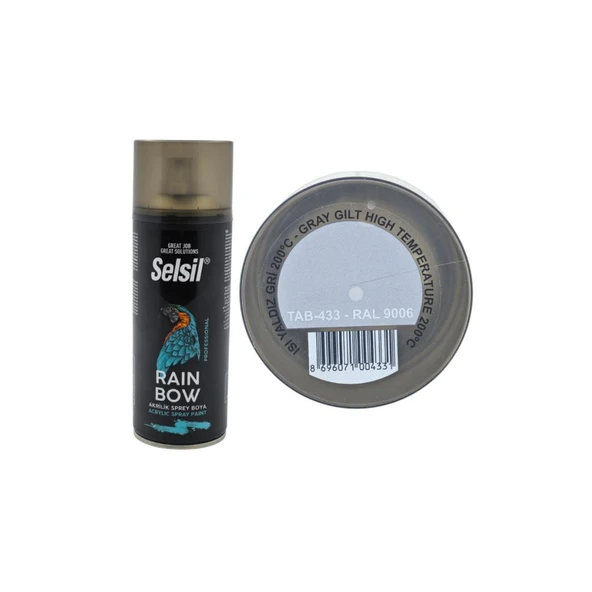 Selsil Rainbow Sprey Boya 400 Ml Isı Yaldız Gri 200c