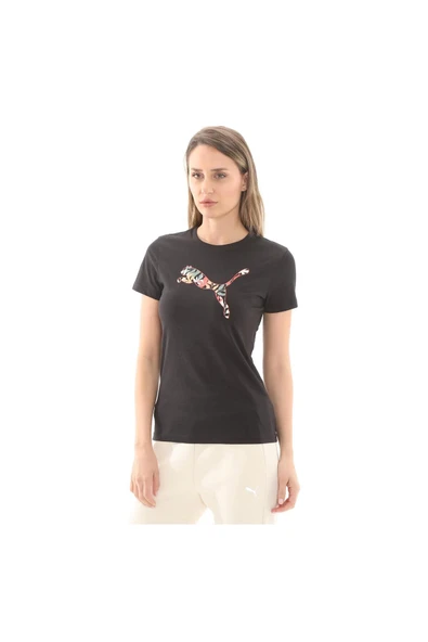 PUMA KADIN GRAPHICS FLORAL CAT LOGO TEE TİŞÖRT 68508101 - 2