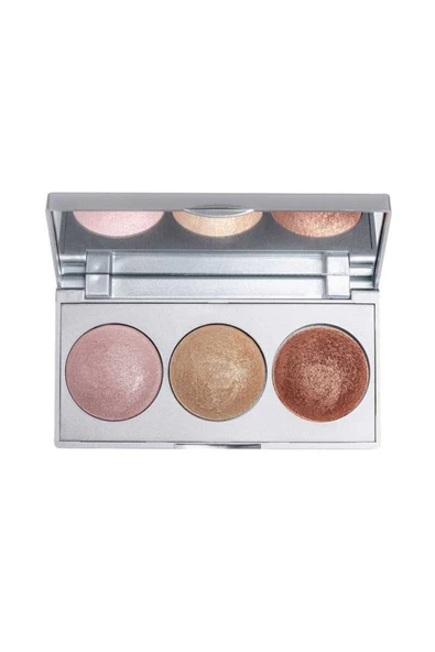 GOLDEN ROSE Strobing Highlighter Palette Pink Gold Bronz - Aydınlatıcı Palet - 2
