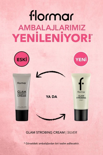 FLORMAR Aydınlatıcı Makyaj Bazı (GÜMÜŞ) - Glam Strobing Cream - 001 Silver - 8690604645909 - 2