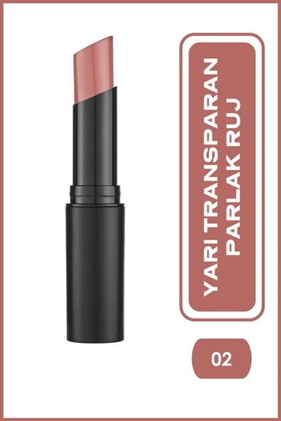 GOLDEN ROSE Sheer Shine Stylo Lipstick No: 02 Melon - Parlak Ruj ürün görseli