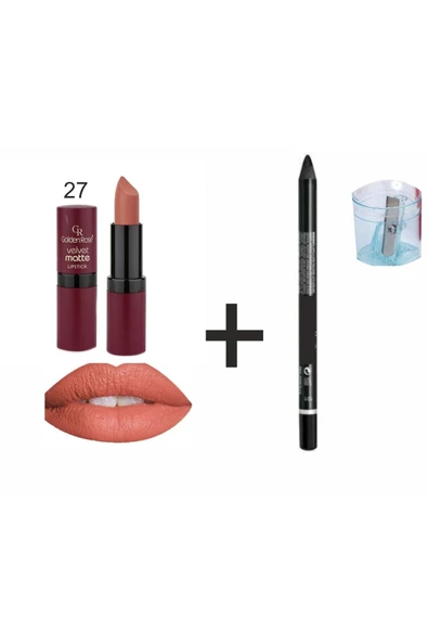 GOLDEN ROSE Mat Ruj - Velvet Matte Lipstick No:27 - 3