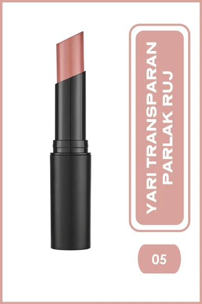 GOLDEN ROSE Sheer Shine Stylo Lipstick No: 05 Soft Pink - Parlak Ruj ürün görseli