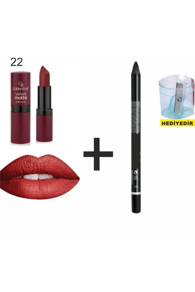 GOLDEN ROSE Mat Ruj - Velvet Matte Lipstick No:22