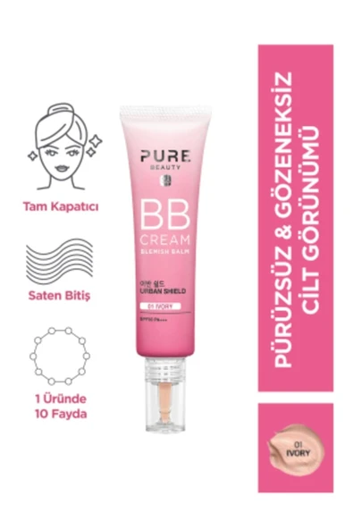PURE BEAUTY Cc Cream Spf50 Pa+++ 01 Ivory 30 Ml