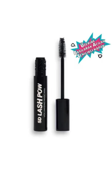 REVOLUTİON Makeup Revolution 5D Lash Pow Volume Black Maskara 12,2ml 100% Cruelty Free ve Vegan - Resim 2