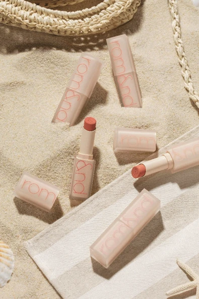 ROMAND Zero Matte Lipstick Muteral Nude /Mat, Kadife Ruj Muteral Nude Serisi - 22 Mauve Beans - Resim 6