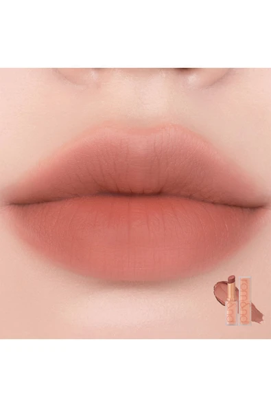 ROMAND Zero Matte Lipstick Muteral Nude /Mat, Kadife Ruj Muteral Nude Serisi - 21 Smoked Beige - Resim 3