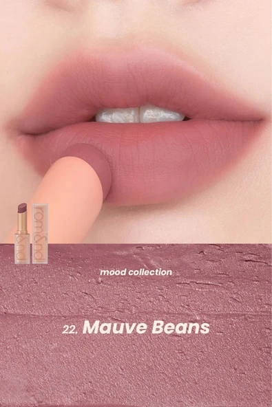ROMAND Zero Matte Lipstick Muteral Nude /Mat, Kadife Ruj Muteral Nude Serisi - 22 Mauve Beans ürün görseli
