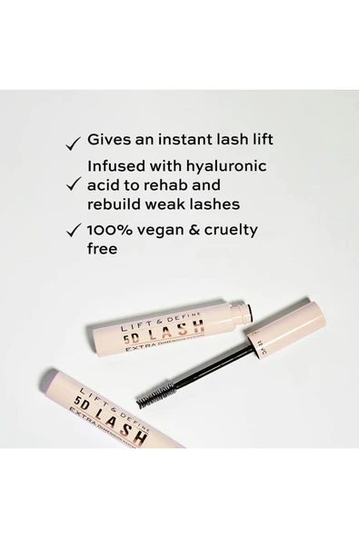 REVOLUTİON Ergonomik Çift Taraflı Fiber Teknolojili Aplikatörü 5D Extreme Extension Maskara - Resim 6