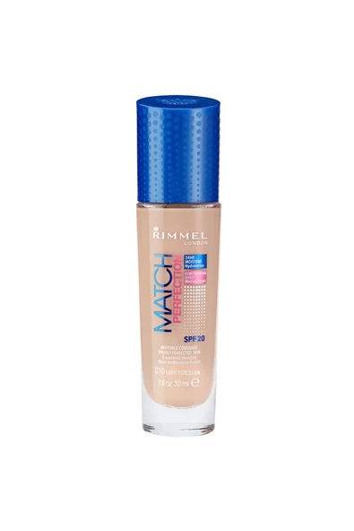 RIMMEL LONDON Match Perfection Foundation Fondöten 010 Light Porcelain - 1
