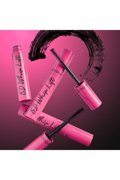 REVOLUTİON Cansız ve Hacimsiz Kirpikler İçin Dolgunlaştırıcı Hacimlendirici 5D WHİP LIFT MASKARA KEYO214 - Resim 5