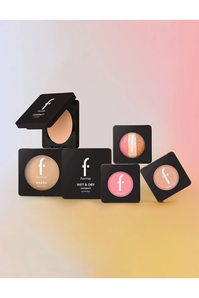 FLORMAR Islak-Kuru Kremsi Pudra - Wet&Dry Compact Powder - 007 Caramel Peach - 8682536053730 - Resim 6