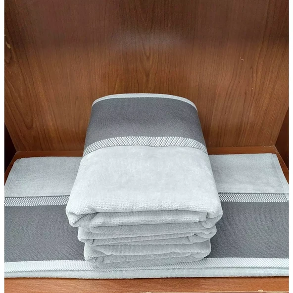 Özdilek 1 Adet Kdf Pamuk El-Yüz Havlusu (50x90)-Jalen Gri