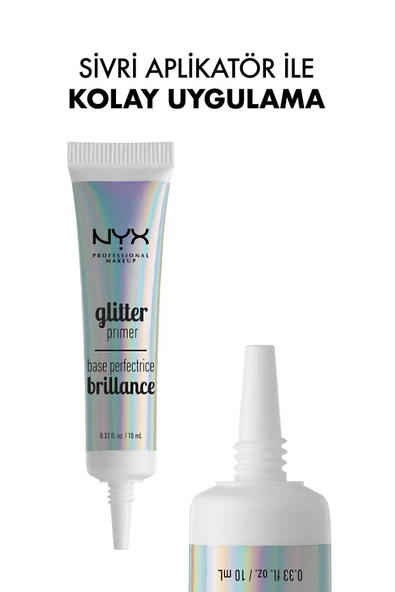 NYX PROFESSİONAL MAKEUP Yüz & Vücut Simi için Baz - Glitter Primer 17 g 800897846831 - 2