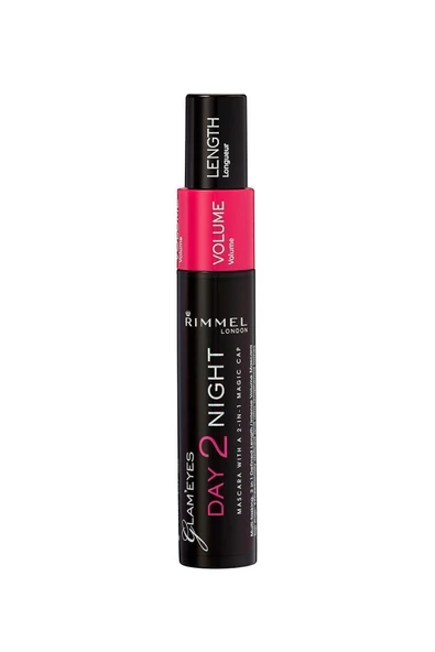 RIMMEL LONDON Siyah Maskara - Glam'Eyes Day 2 Night Maskara 001 Black 3607342207622 - 2