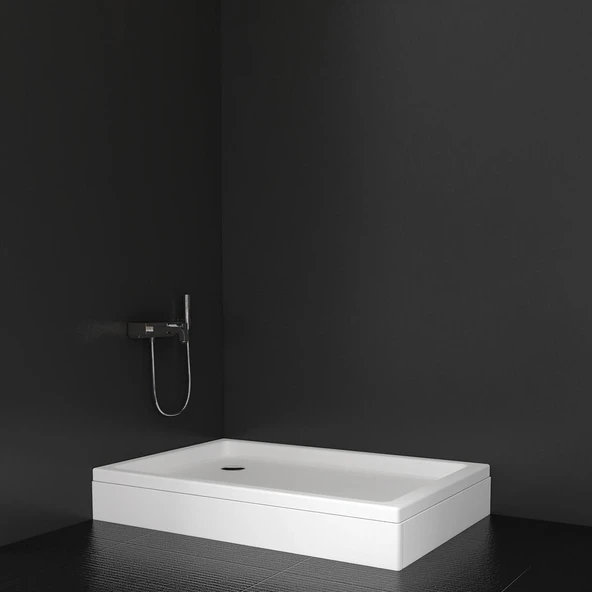 Sırduş 130x80x16 Diktörtgen Panelli Duş Teknesi