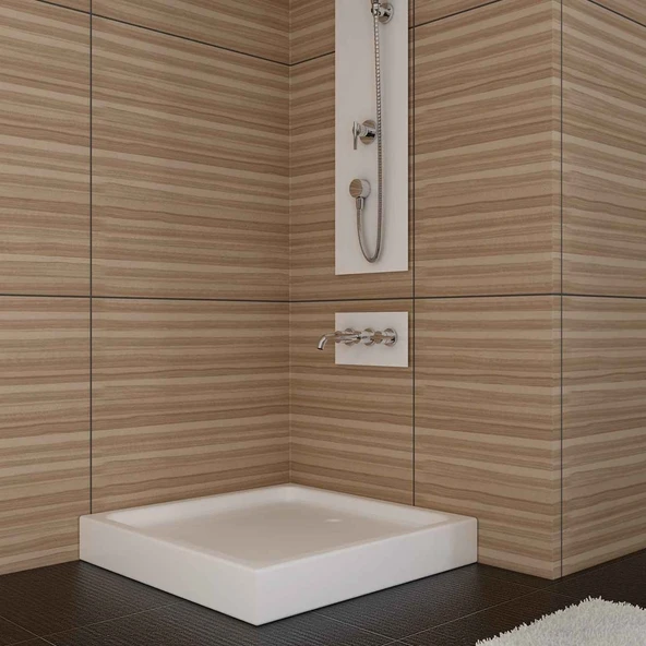Sırduş 100x100x12 Kare Monoblok Duş Teknesi ürün görseli