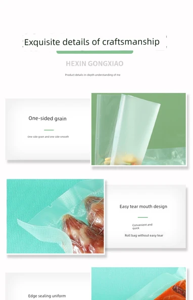 Vakumlu Gıda Saklama Ruloları - 17cm x 5m - 2 Rulo - Resim 12