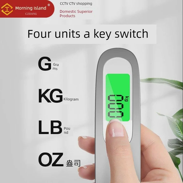 Taşınabilir Dijital Bagaj Tartısı - Lüks Çanta Elektronik Tartı - Gümüş - 4