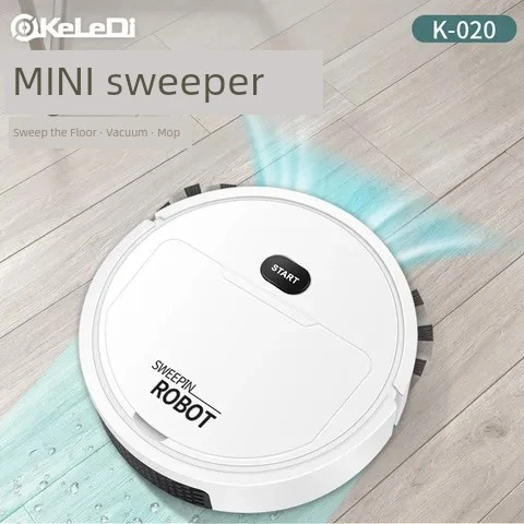3'ü 1 Arada Akıllı Süpürme Paspas Robot Süpürge - Siyah - 21cm - 5