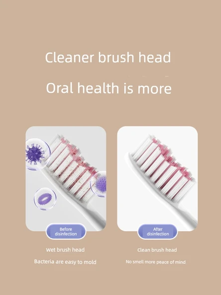 M1 Rüya Pudrası UV Diş Fırçası Sterilizatörü Kurutma Rafı - Diş Macunu Sıkıştırıcı ile - 6