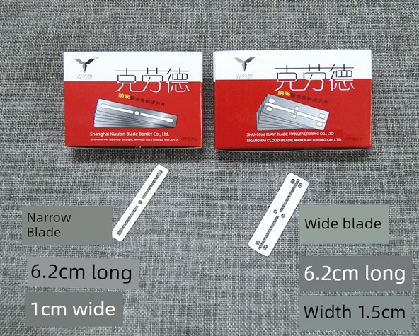 Claude 77 Geniş Bıçaklı Tıraş Bıçağı + Tam Çelik Bıçak Tutucu - 7