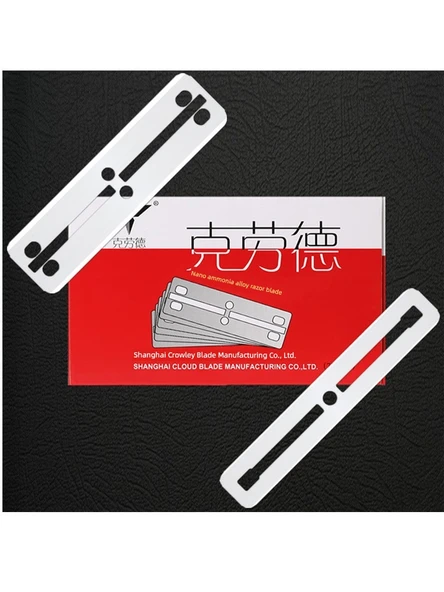 Claude 77 Geniş Bıçaklı Tıraş Bıçağı + Tam Çelik Bıçak Tutucu - 6