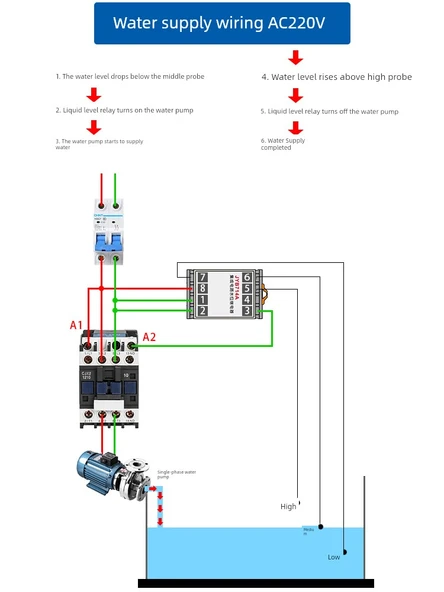 Otomatik Su Seviyesi Kontrol Cihazı - 220V - Egzoz Lambası - 2