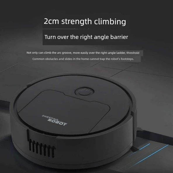 Akıllı Temizlik Robotu Mini Toz Toplayıcı - Beyaz - Üçü Bir Arada - 3