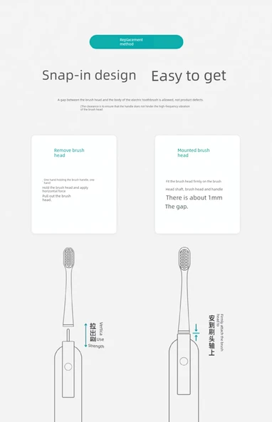 Elektrikli Diş Fırçası Başlığı - Temiz Pastoral Yeşil - 12 Adet - Resim 4