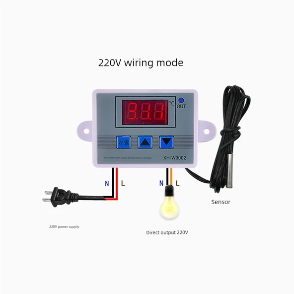 XH-W3002 Dijital Sıcaklık Kontrol Cihazı - 12V/120W - 2