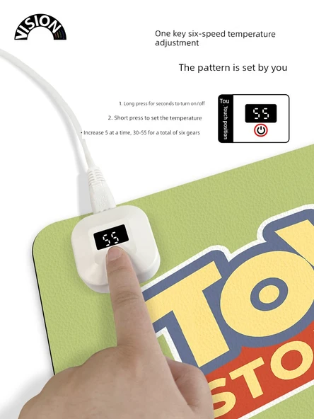 Isıtmalı Mouse Pad - WW-0138 [80x33cm] 6 Hız Ayarı Hızlı Isıtma - 5