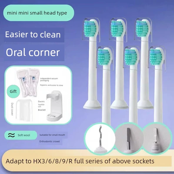 Elektrikli Diş Fırçası Başlığı - Mini Temizleme Tipi (6 Paket)